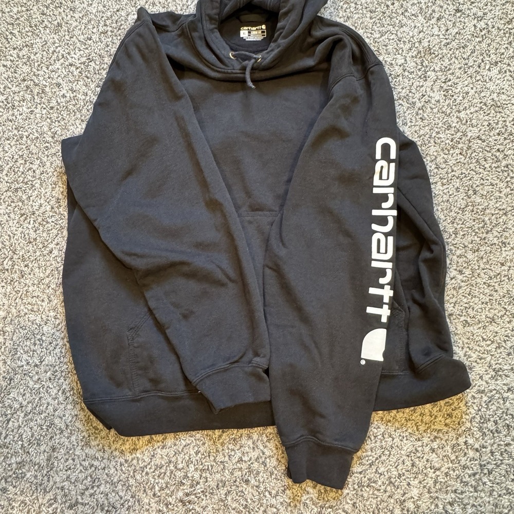 Carhartt Loose Fit Heavyweight Hoodie Men Size 2XL Black Hooded Pocket K288 BLK - Picture 5 of 7